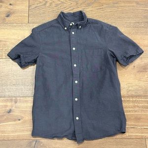 COPY - H&M Button Down Logo Regular Fit Charcoal Gray Men’s Size XS